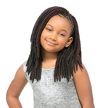 Penteado infantil com tranças afrobraid kanekalon