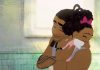 Pai abraça filha no curta-metragem “Hair Love”; imagem ilustra matéria com lista de filmes sobre paternidade.