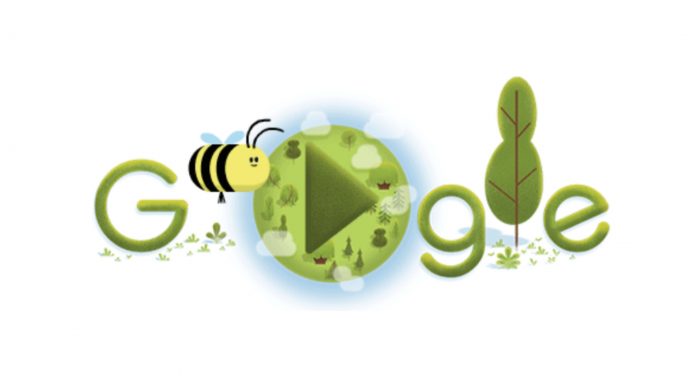 Jogo no doodle do Google celebra Dia Mundial da Terra mostrando a importância das abelhas para a natureza.