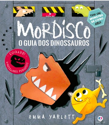 Livros interativos como este da imagem, que se chama Mordisco, O Livro dos Dinossauros, são divertidos e estimulam a autonomia e a criatividade ao exigir a busca de soluções para um novo final.