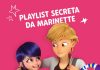 Playlists para crianças, como mostra esta ilustração de fundo rosa com os personagens de 