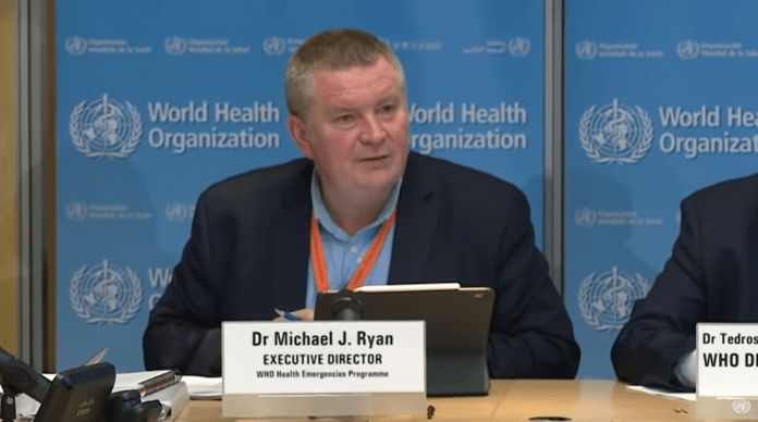 Michael Ryan, diretor de emergências da Organização Mundial da Saúde (OMS).