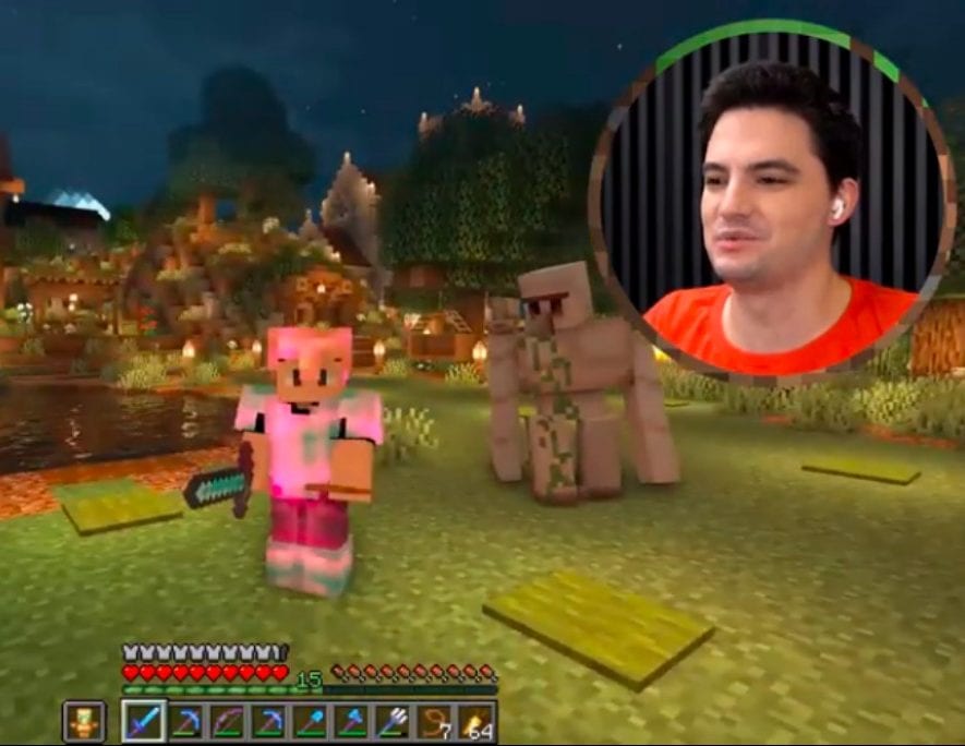 roupa minecraft mae e filho