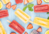 7 receitas de picolés refrescantes para as crianças neste verão; picolés de frutas coloridos