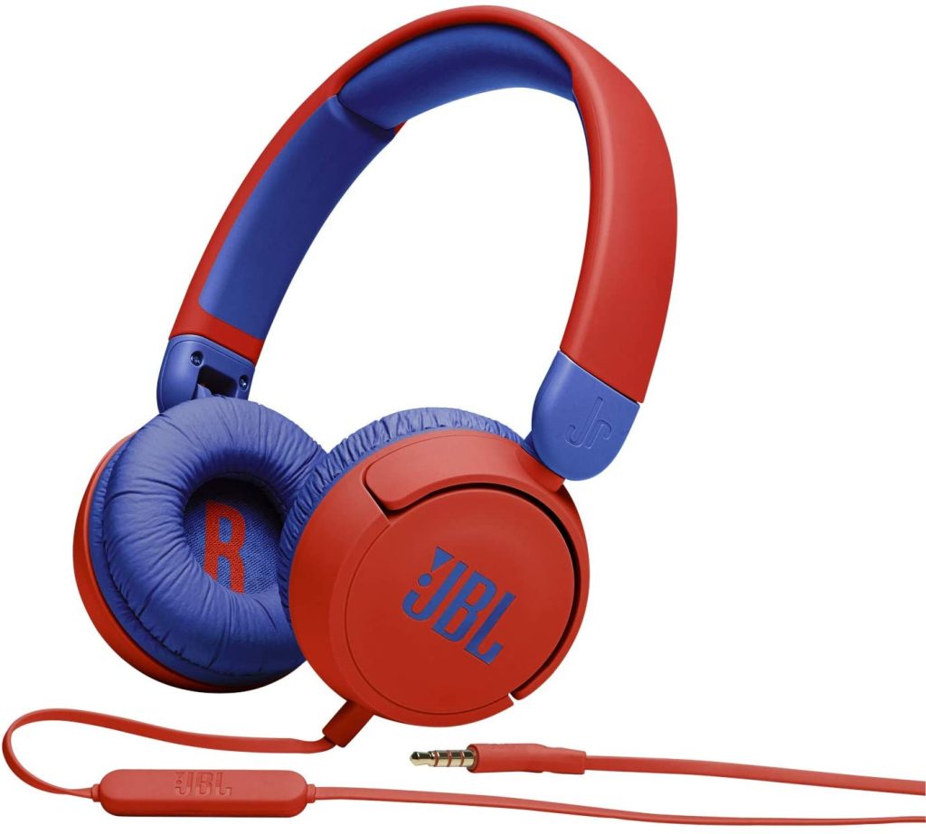 JBL Brand Red and Blue Headphone, one of Amazon's children's headphone options
