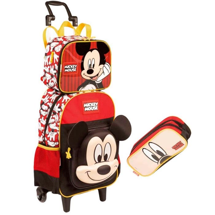 Kit Mochila Infantil Mickey Mouse