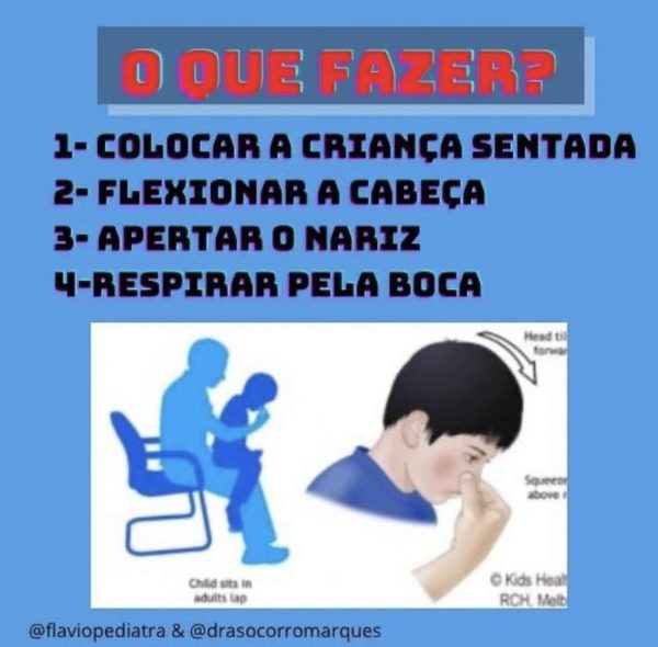Sangramento nasal infantil: pediatra diz o que fazer