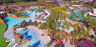 Imagem de cima do Hot Beach Parque & Resorts