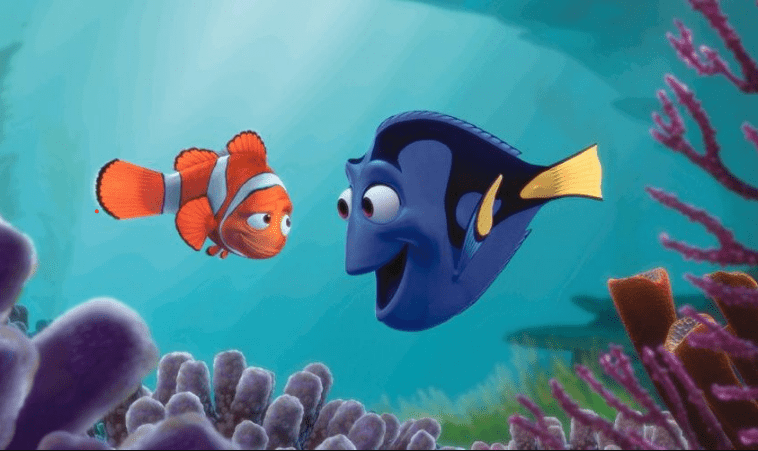 Cena do filme Procurando Nemo
