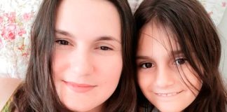 Thais Fanttini Sagrillo Zuccolotto e a filha Selena Sagrillo, morta em ataque a escolas de Aracruz (ES)