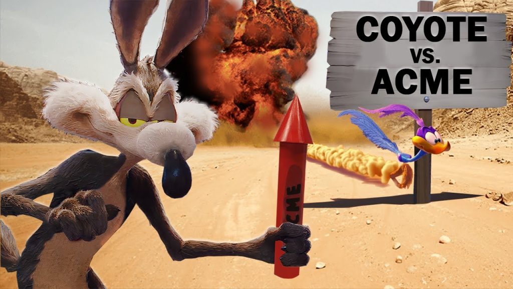 Cartaz de Coyote vs ACME; 16 filmes e animações infantis que estreiam nos cinemas em 2024