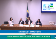 Seminário parentalidade e cuidado, realizado na Câmara Deputados, em Brasília