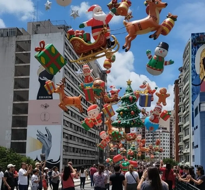 Desfile de balões gigantes no minhocão
Foto: Divulgação