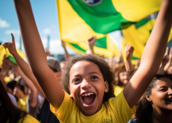 Criança torcendo para o Brasil
Foto: Magnific